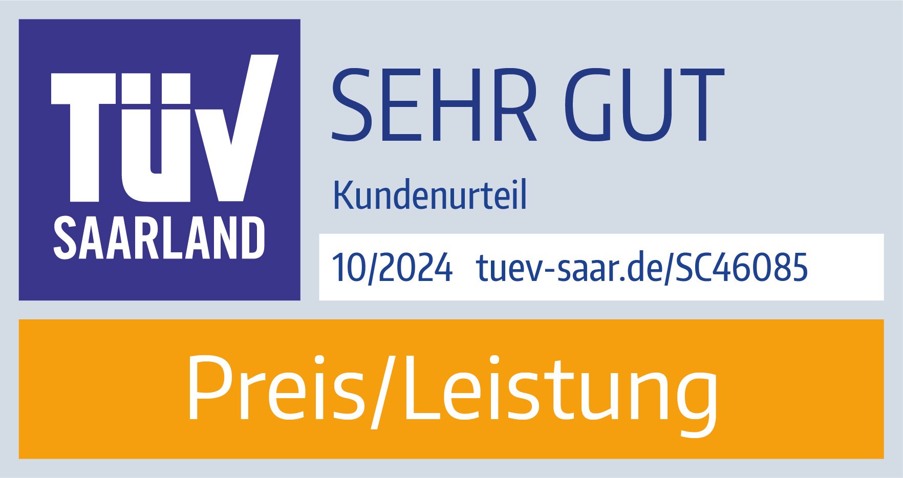 TÜV Siegel Preis-Leistung 2024 SC46085